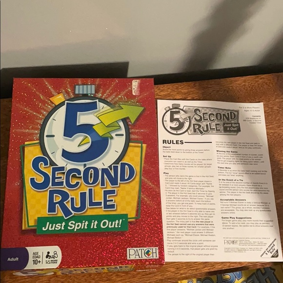 5 second rule board game
